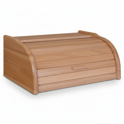 Boîte à pain en hêtre de 40 cm, boîte à rouleau de pain, boîte à volet roulant, boîte à pain en bois massif.