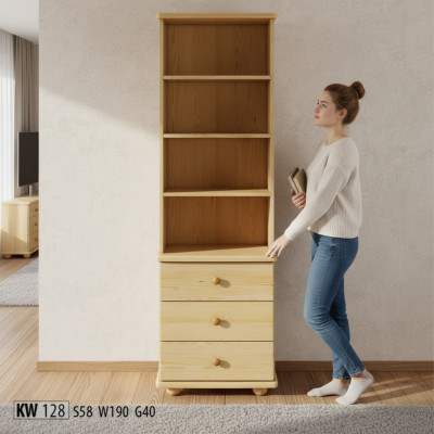 Vitrine solide en bois massif artisanal, armoire en bois massif, armoires en bois, vitrines, étagère.