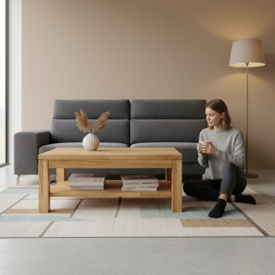 Table basse en bois massif naturel mobilier en bois massif design élégant table de salon tables de salon