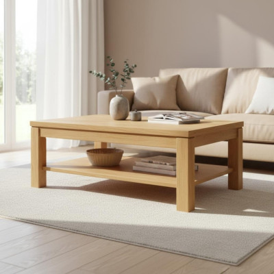 Table basse en bois massif naturel mobilier en bois massif design élégant table de salon tables de salon