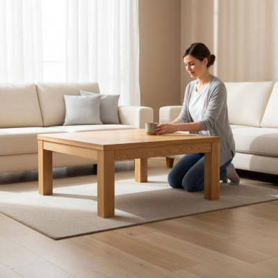 Table basse table d'appoint en bois massif chêne 100x70cm nouvelles tables