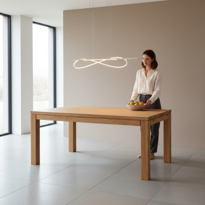 Table moderne Table à manger Bois Table en bois Salle à manger Table de salon Bois massif nouveau