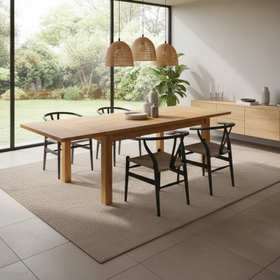Table à manger Table solide Tables en bois massif Salle à manger Solide 120x80cm Cuisine Chêne