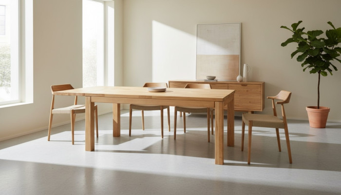Table à manger Table solide Tables en bois massif Salle à manger en chêne Massif 160x90cm nouvelle