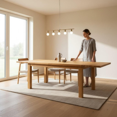 Table Table à manger Bois véritable Table en bois Tables Salle à manger 120x80cm Bois massif neuf