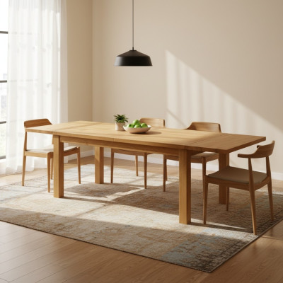 Table en bois Tables en bois massif Table à manger Tables de conférence 160x90 cm en chêne massif