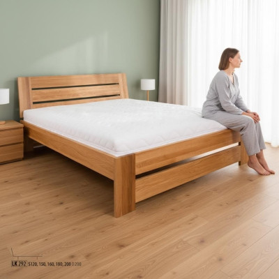 Chambre Lit en bois Vrai lit Lits Hôtel 140x200 Style Meubles Massifs