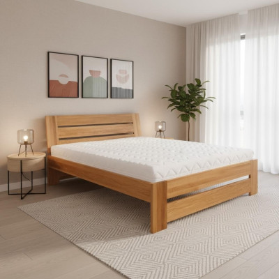 Chambre Lit en bois Vrai lit Lits Hôtel 140x200 Style Meubles Massifs