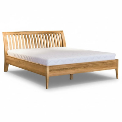 Lit en bois massif Double Lits de mariage Hêtre Meubles de chambre en bois 160x200cm neuf