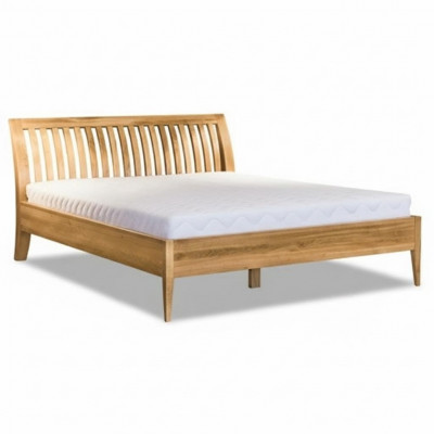 Lit complet en bois Vrai lit en bois massif Lit simple 120x200 Lit pour senior Lit artisanal