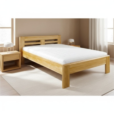 Lits Lit en bois Lit en vrai bois Style de design d'hôtel Solide 140x200 Chambre