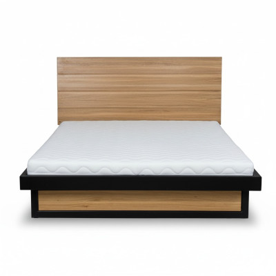 Lit moderne en bois massif 160x200cm Lits design Cadre de lit Style chêne neuf