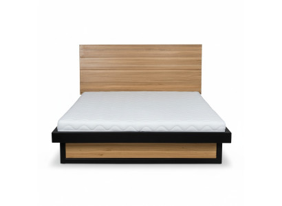 Lit Lit double Lit double en chêne Lit en bois 120x200 Cadre de lit Meubles massifs Lits