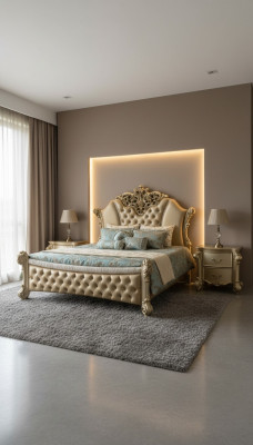 Chambre 3 pièces. Ensemble Lit 2x Table de chevet Console Lits Doubles de Luxe