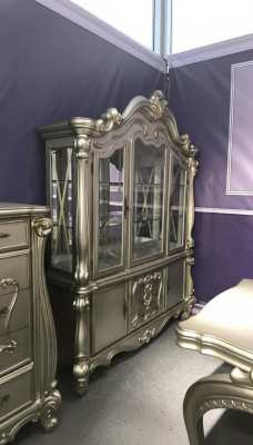 Vitrines Bar en verre Armoire de maison Baroque Armoires Étagère murale en bois Vitrine