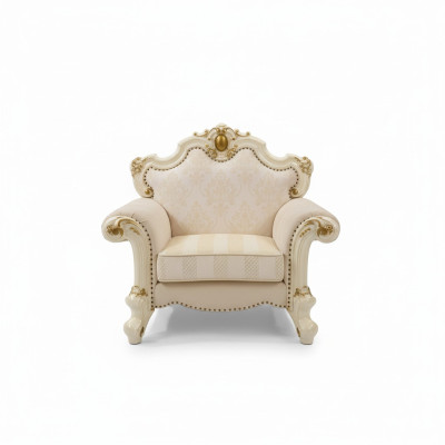 Fauteuil en textile Canapé 1 place Canapé rembourré Designs classiques Luxe Baroque