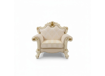 Fauteuil en textile Canapé 1 place Canapé rembourré Designs classiques Luxe Baroque