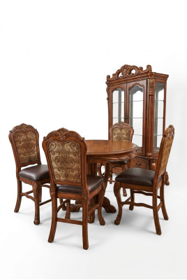 Salle à manger ronde Table ronde Tables en bois Ronde Classique Baroque Rococo Meubles neufs
