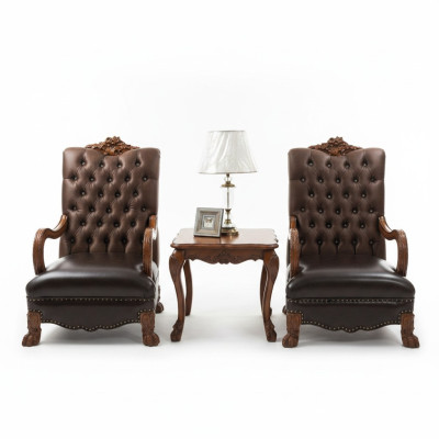 Canapé en cuir nouveau fauteuil Chesterfield Espanol diseñador silla relax tapicería tejido