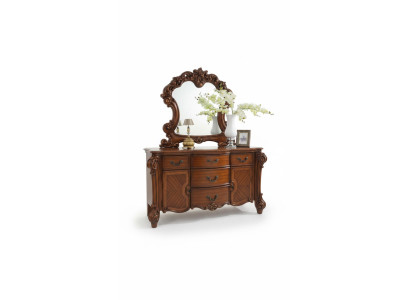 Buffet Console Commode Miroir Véritable Artisanat Bois Baroque Rococo
