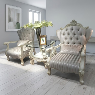 Salon Club Suite Ensemble de 3 pièces 2x Fauteuil Table d'appoint Table Canapé Suite nouveau