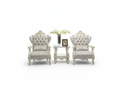 Salon Club Suite Ensemble de 3 pièces 2x Fauteuil Table d'appoint Table Canapé Suite nouveau