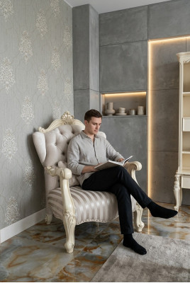 Chaise longue de club de design Chaise d'hôtel de détente Ensemble fauteuil Suite Fauteuil de luxe