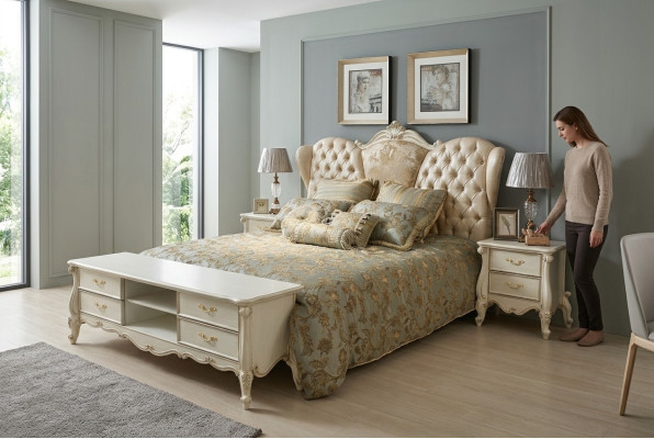 Lit Chesterfield, lits rembourrés, lit double, lits 180x200cm neufs.