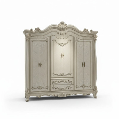 Style de garde-robe classique ou antique en bois pour chambre à coucher de style baroque