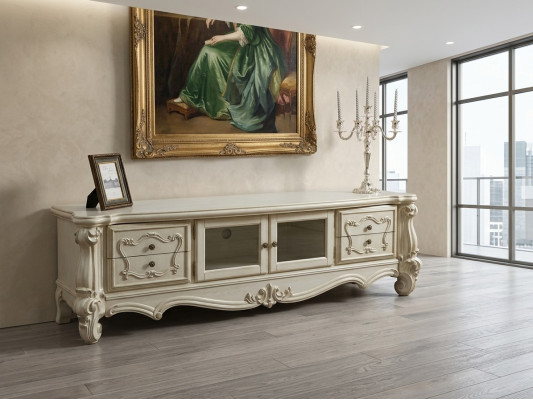 Sideboard TV Lowboard TV-cabinet Garde-robe Table Salon Bois Classique Baroque neuf