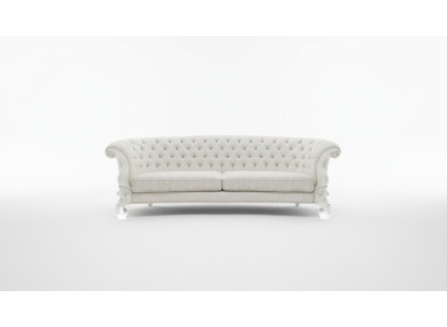 Canapé Chesterfield 4 places design Rembourrage Siège en cuir Textile