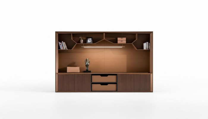 Étagère de fichiers de bureau en bois Armoire Étagères Placards Bureau Salon