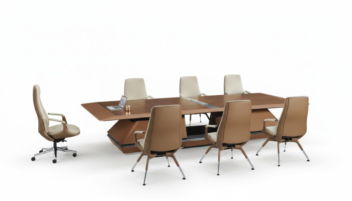 Table de conférence salle de réunion + 6x chaises tables de formation tables 7 pièces.