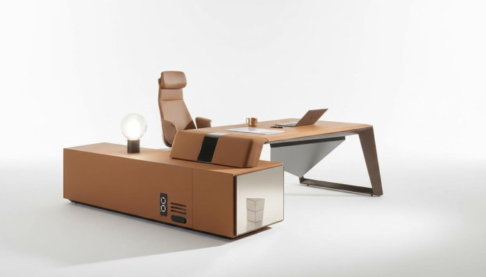Bureau de coin du patron, bureau, mobilier de bureau, design de décoration de chambre pratique