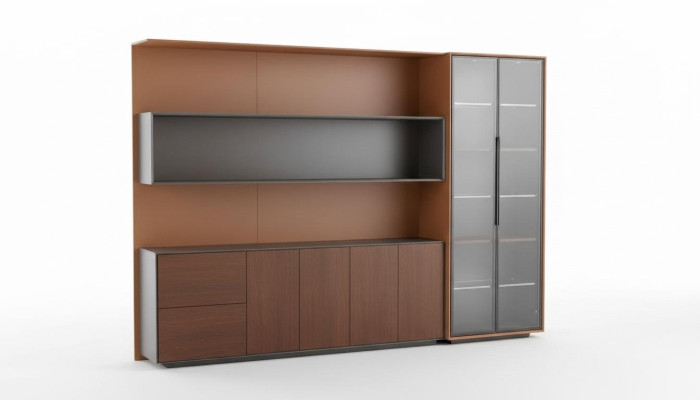 Bücher Akten Kleiderschrank Regal Wand Anwaltskanzlei Übungsunternehmen Büromöbel