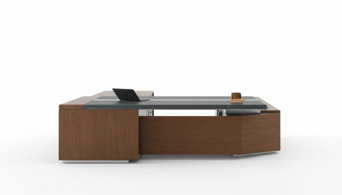 Bureau de coin, mobilier de bureau de chambre de patron, design de bureaux, décoration, pratique