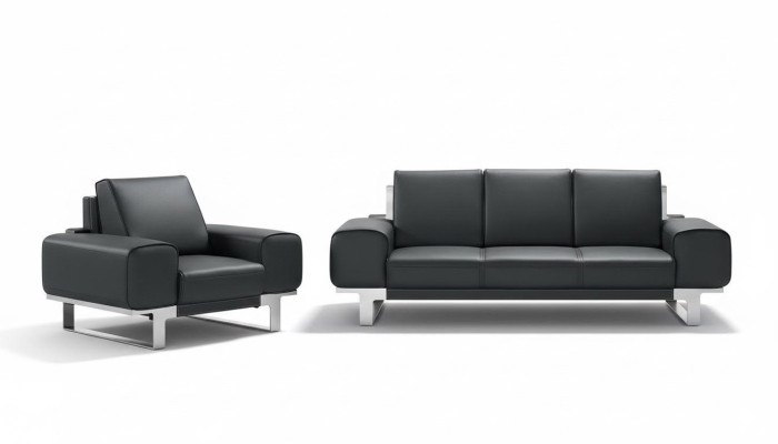 Canapé design avec revêtement de siège en cuir groupé canapé suite mobilier 3 1 place.