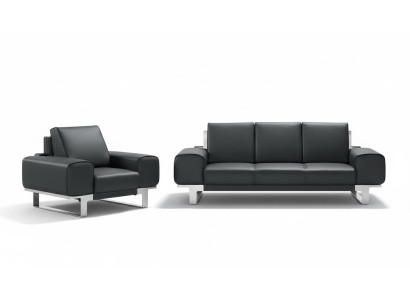 Canapé design avec revêtement de siège en cuir groupé canapé suite mobilier 3 1 place.