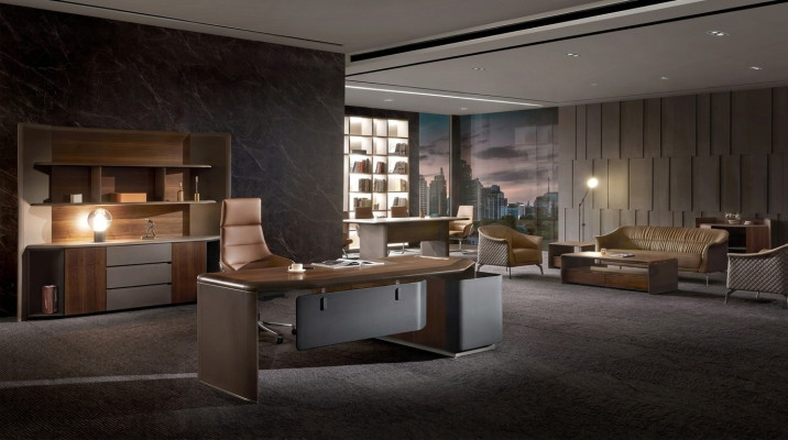 Ensemble de bureau 3 pièces, fauteuil, table, meubles complets