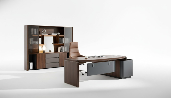 Ensemble de bureau 3 pièces, fauteuil, table, meubles complets