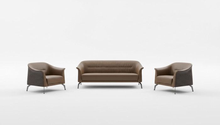Ensemble de canapés Design Set Sofa Rembourrage Canapés Canapé en cuir Moderne neuf 311