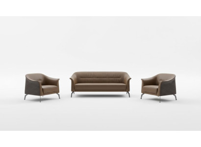 Ensemble de canapés Design Set Sofa Rembourrage Canapés Canapé en cuir Moderne neuf 311
