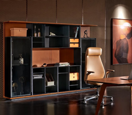 Ensemble de bureau 3 pièces. Suite de bureau Table Chef Placard Fauteuil Mobilier