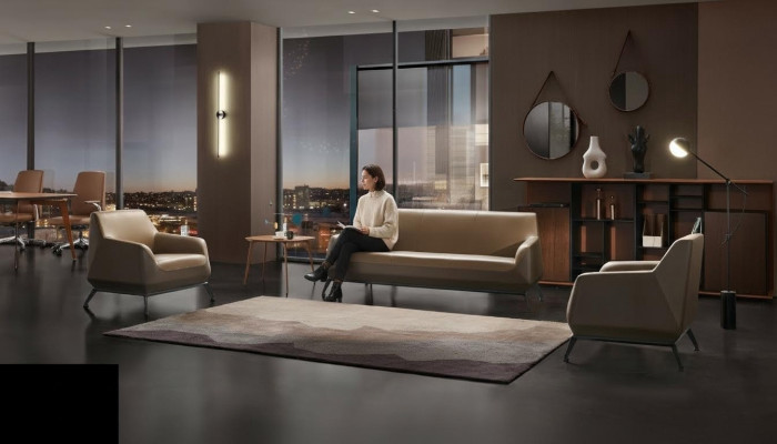 Canapé en cuir ensemble living design moderne 3 places 311 paysage de canapé