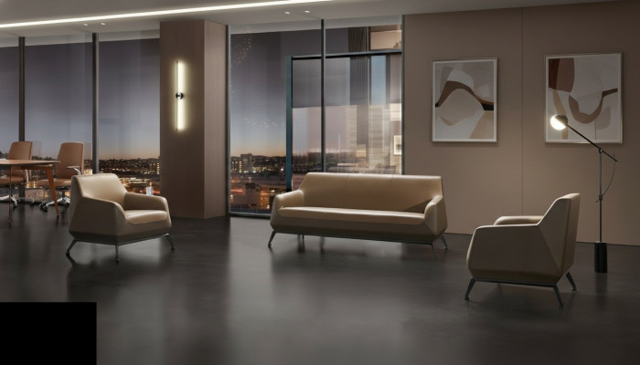 Canapé en cuir ensemble living design moderne 3 places 311 paysage de canapé