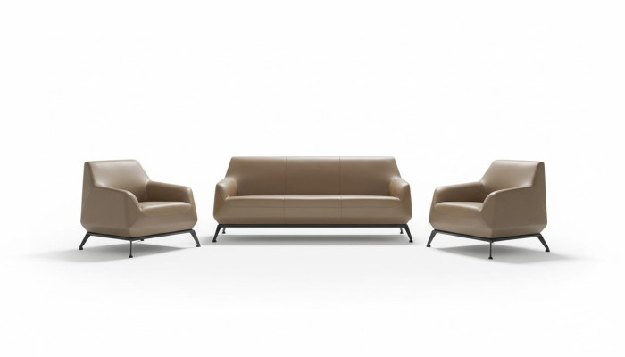 Canapé en cuir ensemble living design moderne 3 places 311 paysage de canapé