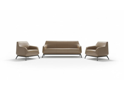 Canapé en cuir ensemble living design moderne 3 places 311 paysage de canapé