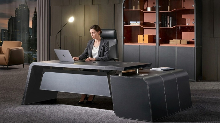 Bureau d'angle pour écrire au bureau, table de designer de luxe de classe de meubles