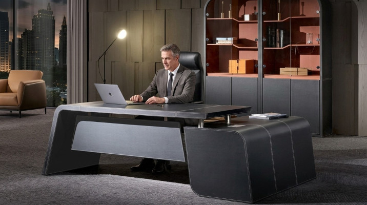 Bureau d'angle Fauteuil de bureau Mobilier de bureau Chef de salle Mobilier de chambre Ensemble de 2 pièces Tables