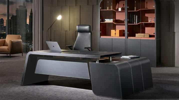 Bureau d'angle Fauteuil de bureau Mobilier de bureau Chef de salle Mobilier de chambre Ensemble de 2 pièces Tables